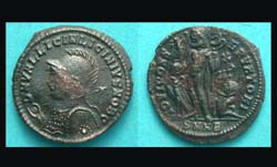 Licinius II, Heraclea, Helmeted Issue, Jupiter reverse, XLNT Umbo!